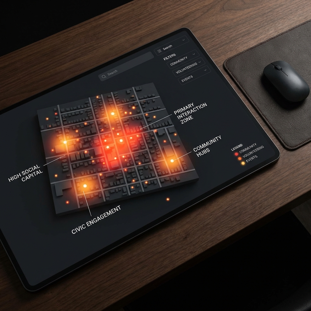 Shop EveryTown Goleta City Social Capital Heatmap